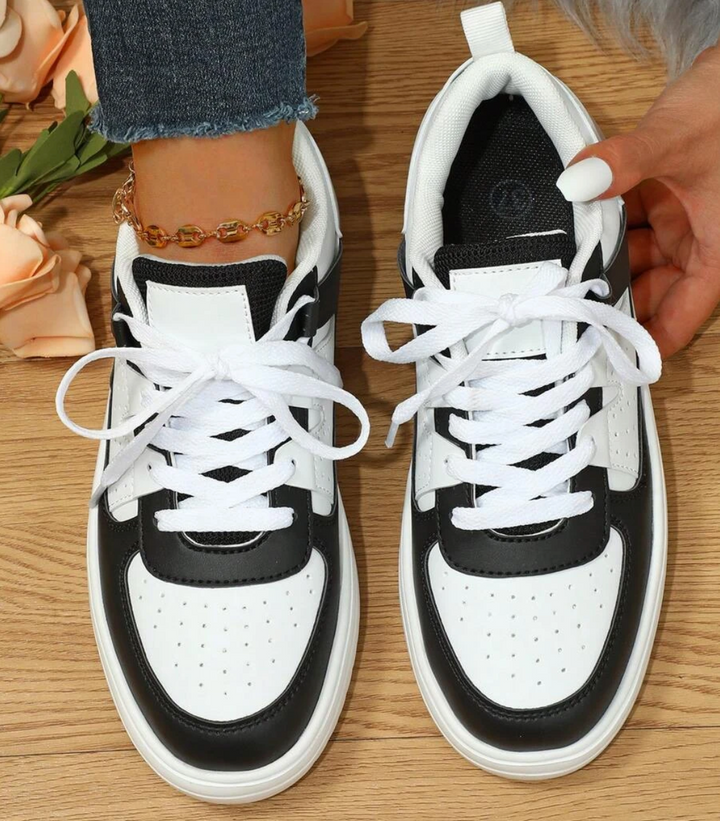 Myla | Damen Plateau Sneaker Schnürung Frühling