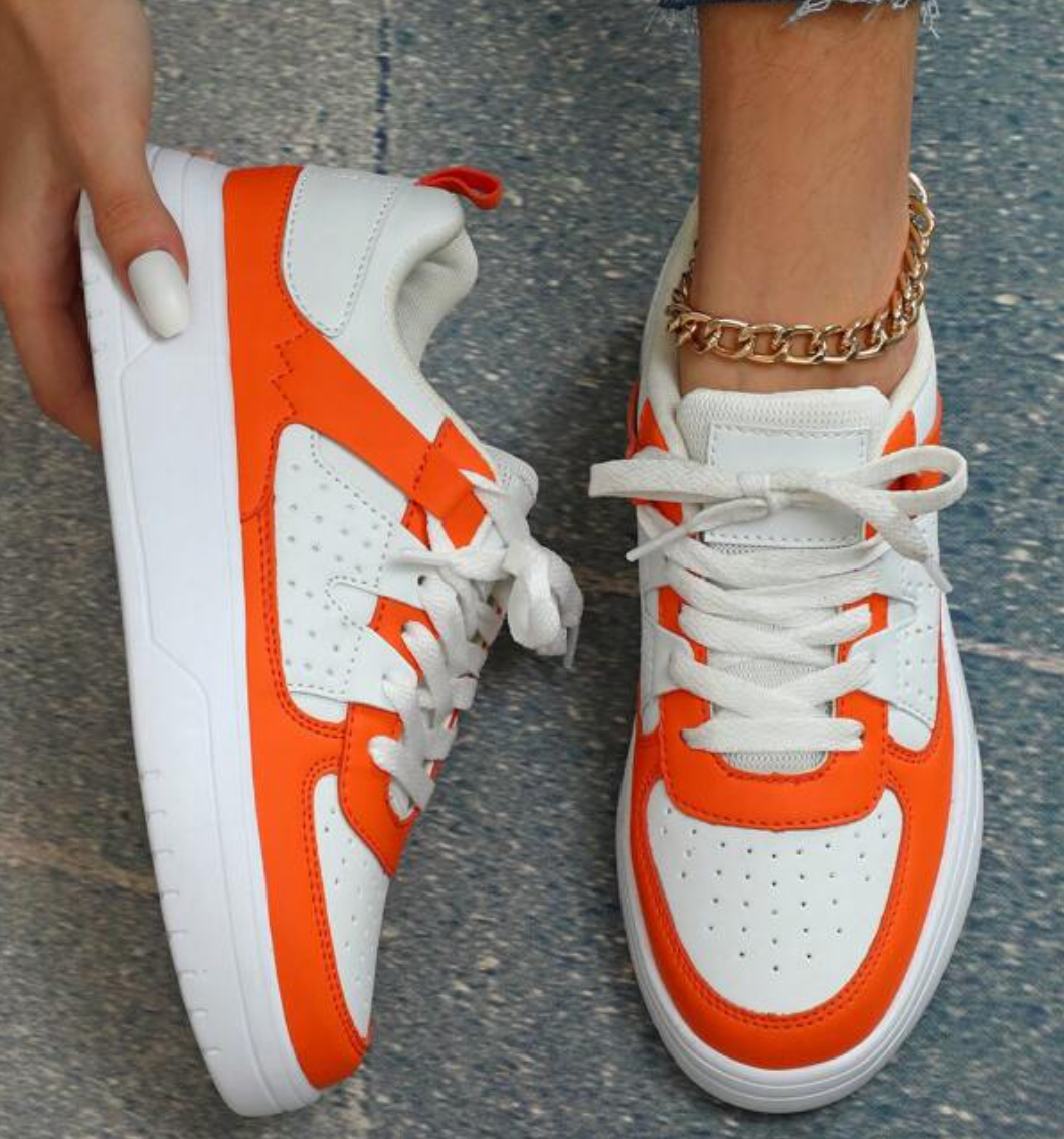 Myla | Damen Plateau Sneaker Schnürung Frühling