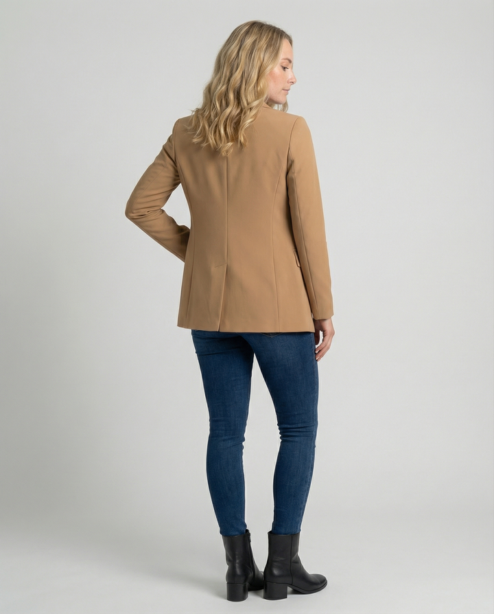 Elena | Damen Blazer Elegant Einknöpfer Langarm Damenjacke