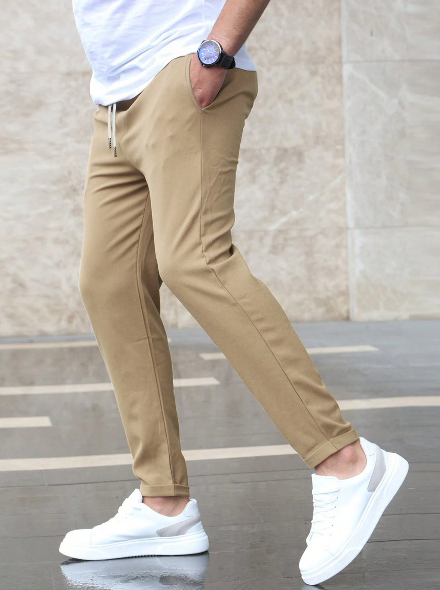 Erik | Herren Chino Hose Slim Fit Kordelzug Stretch