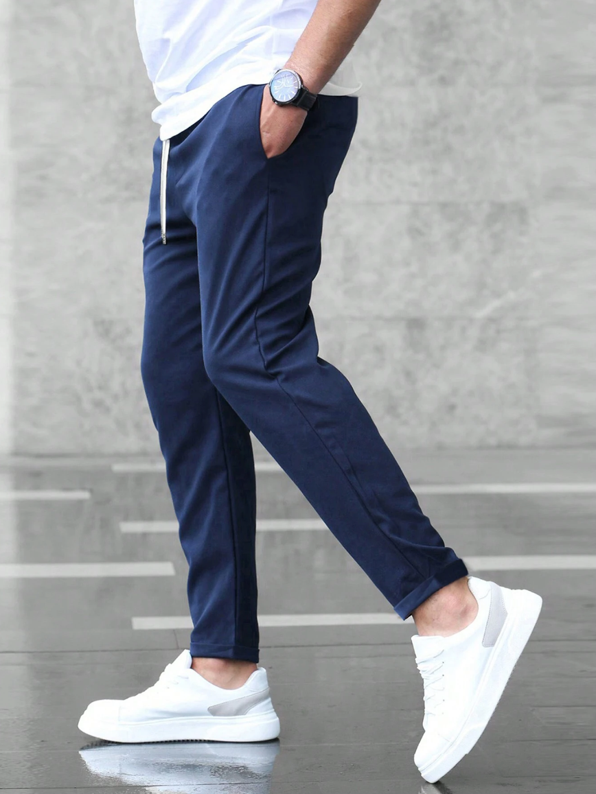 Erik | Herren Chino Hose Slim Fit Kordelzug Stretch