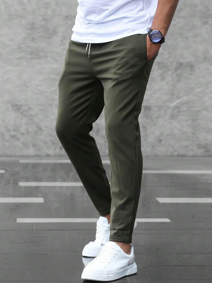 Erik | Herren Chino Hose Slim Fit Kordelzug Stretch