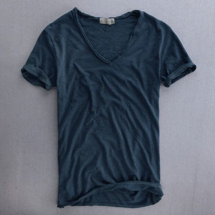 Ben | Herren V-Ausschnitt T-Shirt Slim Fit Kurzarm Basic Sommer