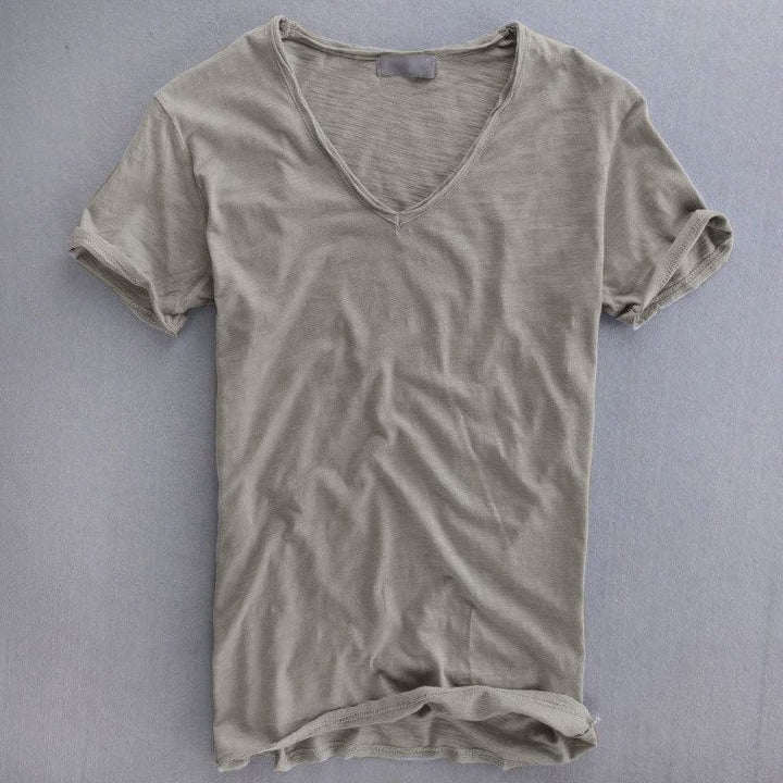 Ben | Herren V-Ausschnitt T-Shirt Slim Fit Kurzarm Basic Sommer
