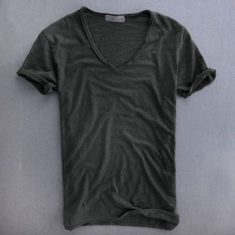 Ben | Herren V-Ausschnitt T-Shirt Slim Fit Kurzarm Basic Sommer