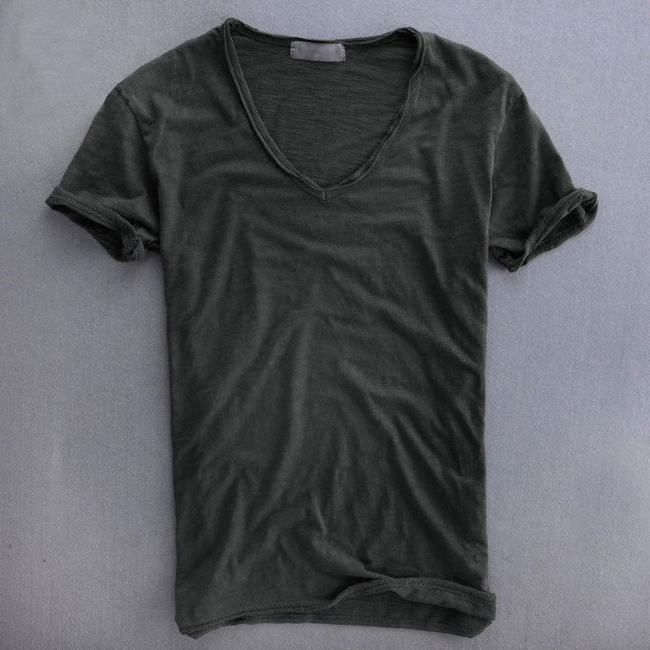 Ben | Herren V-Ausschnitt T-Shirt Slim Fit Kurzarm Basic Sommer