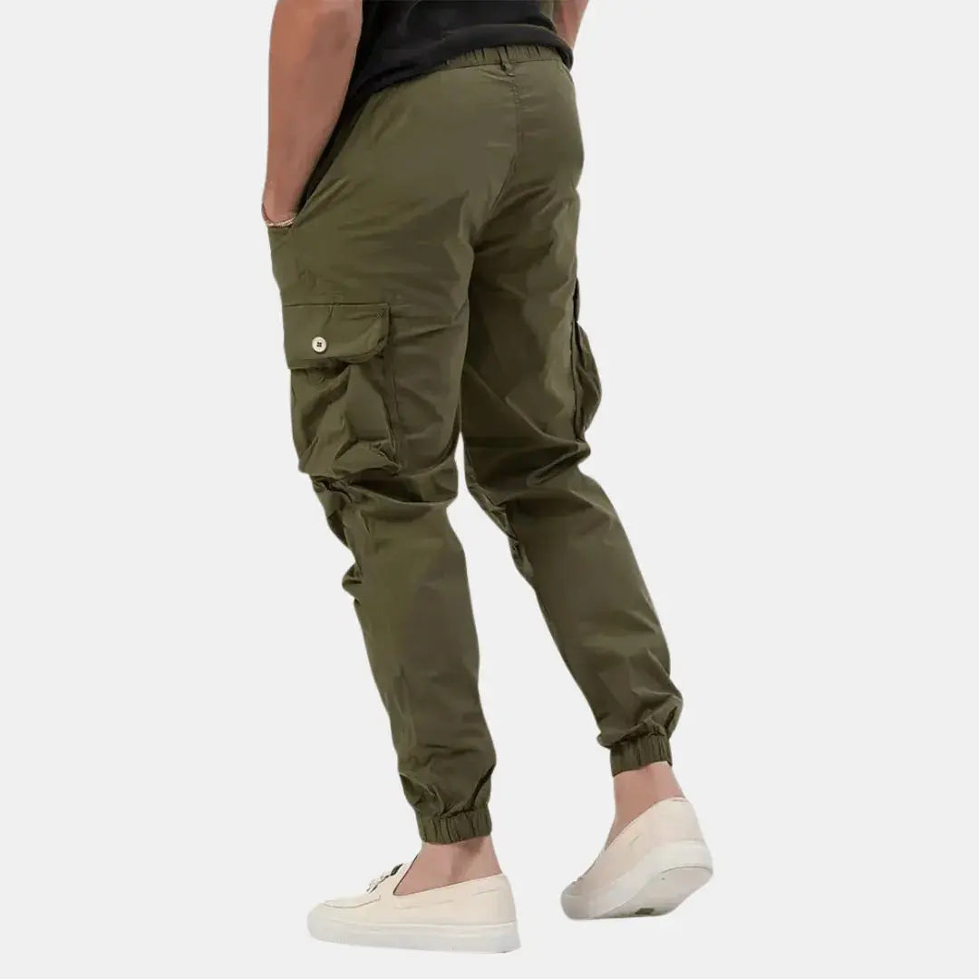 Kofi | Herren Cargo Jogger Hose Baumwolle Tapered Freizeithose
