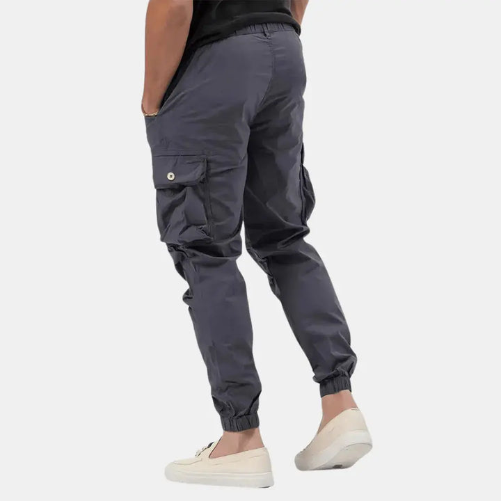 Kofi | Herren Cargo Jogger Hose Baumwolle Tapered Freizeithose