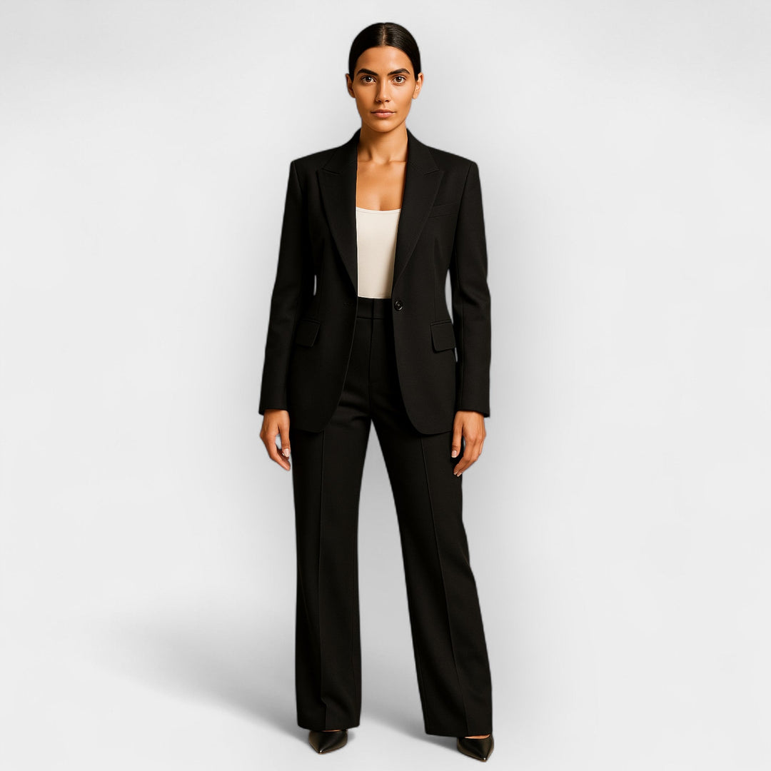 Clara | Damen Hosenanzug Set mit Blazer und weiter Hose