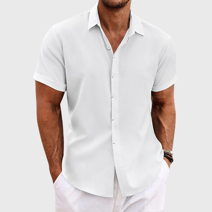 Finn | Herren Leichtes Kurzarm Sommerhemd mit Casual Fit