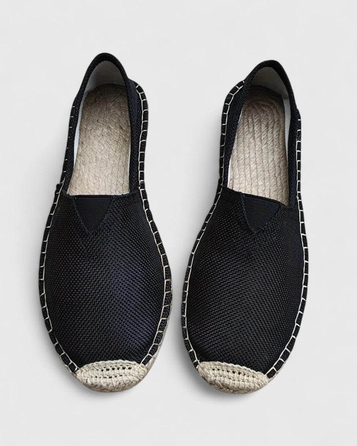 Blanc | Damen Espadrilles Slip-On Jutesohle Flache Sommerschuhe