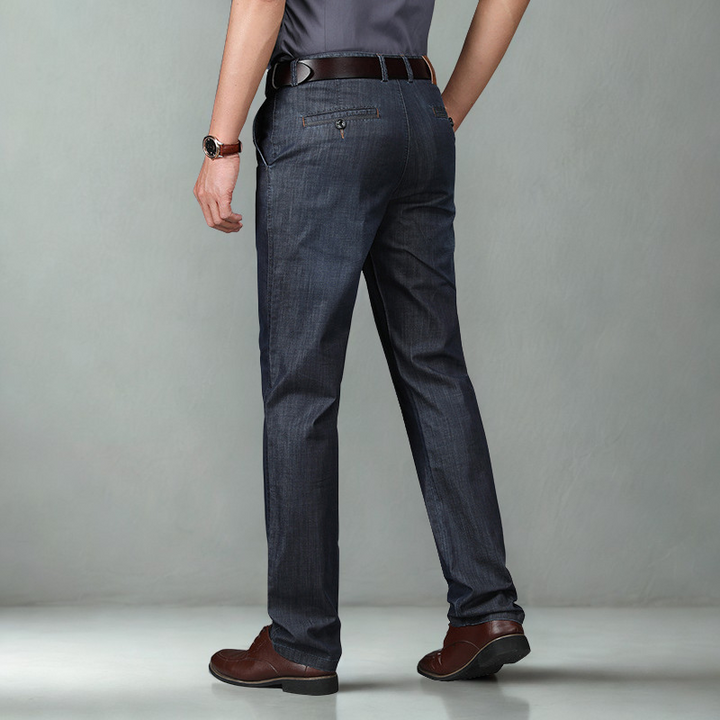 Jom | Herren Stretch Jeans Straight Fit Hoher Bund