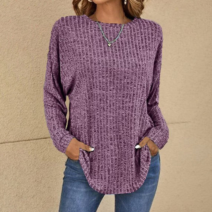 Lisa | Damen-Pullover mit Rundhalsausschnitt und Struktur