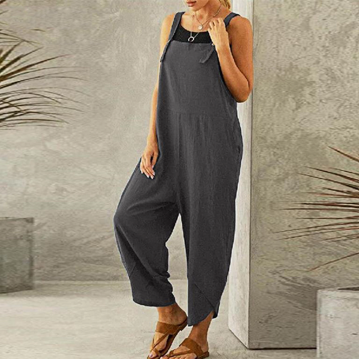 Maya | Damen Latzhose Weites Bein Overall Boho Sommer Träger