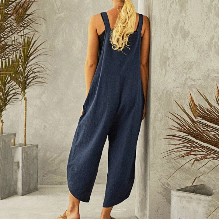 Maya | Damen Latzhose Weites Bein Overall Boho Sommer Träger