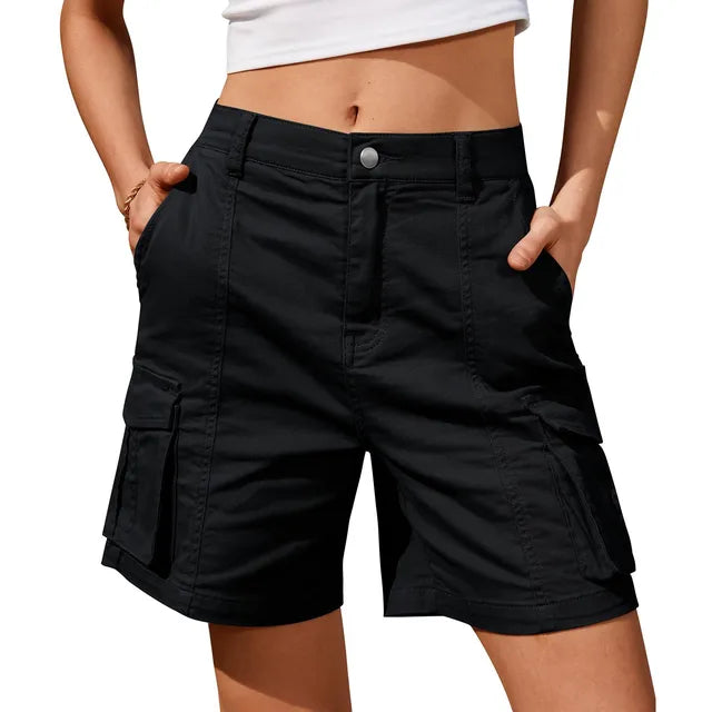 Tilda | Damen Cargo Shorts mit Cargotaschen Relaxed Fit - Blue - Image 6