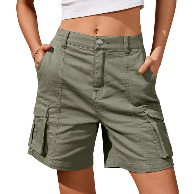Tilda | Damen Cargo Shorts mit Cargotaschen Relaxed Fit - Blue - Image 8