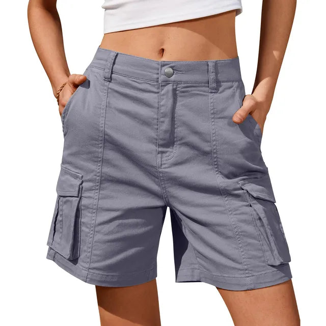 Tilda | Damen Cargo Shorts mit Cargotaschen Relaxed Fit - Blue - Image 7