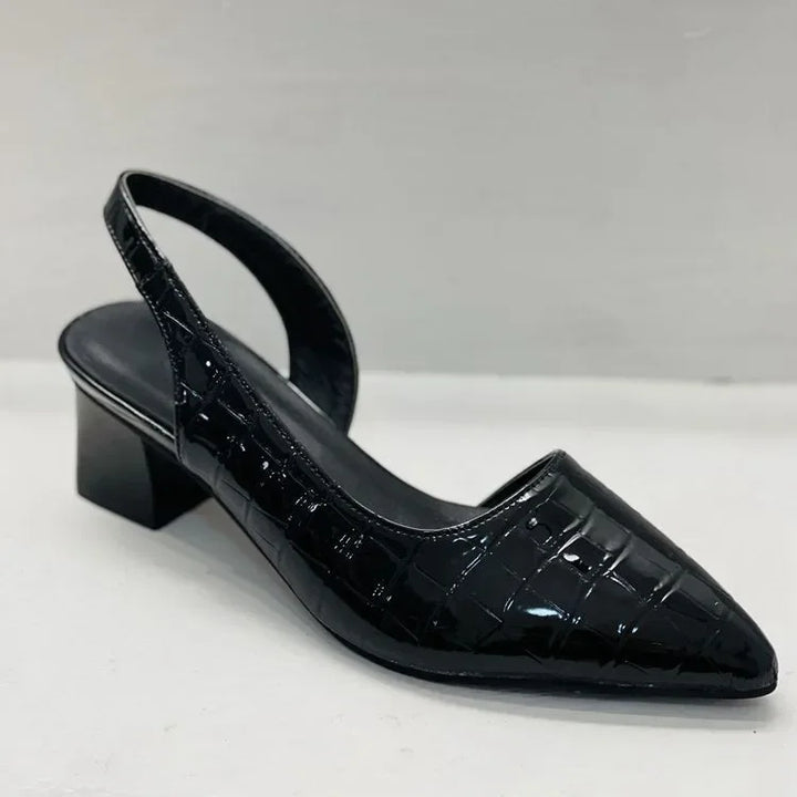 Eleva | Damen Pumps Blockabsatz Spitze Kappe Slingback