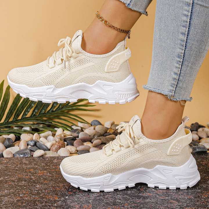 Luna | Damen Sneaker mit dicker Sohle, Lace-up