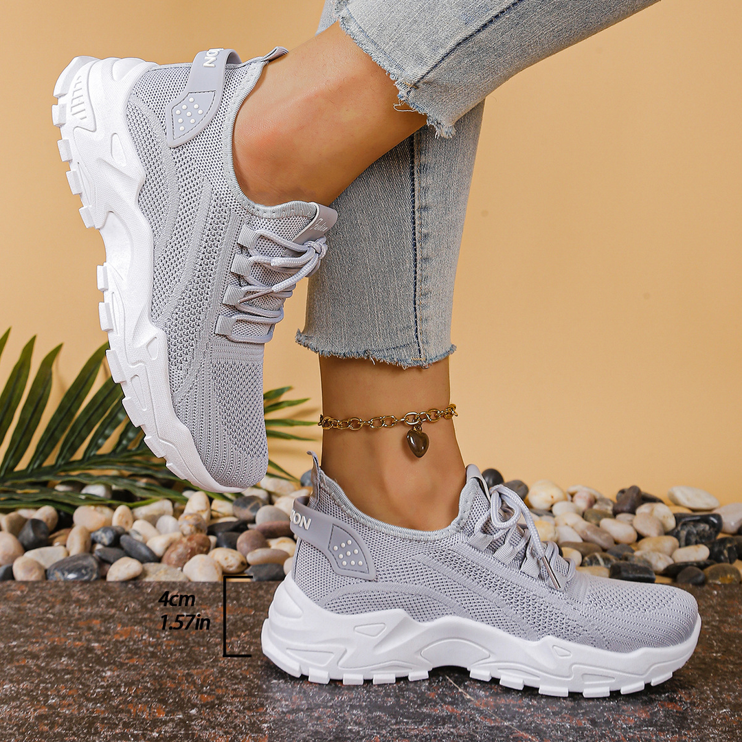 Luna | Damen Sneaker mit dicker Sohle, Lace-up