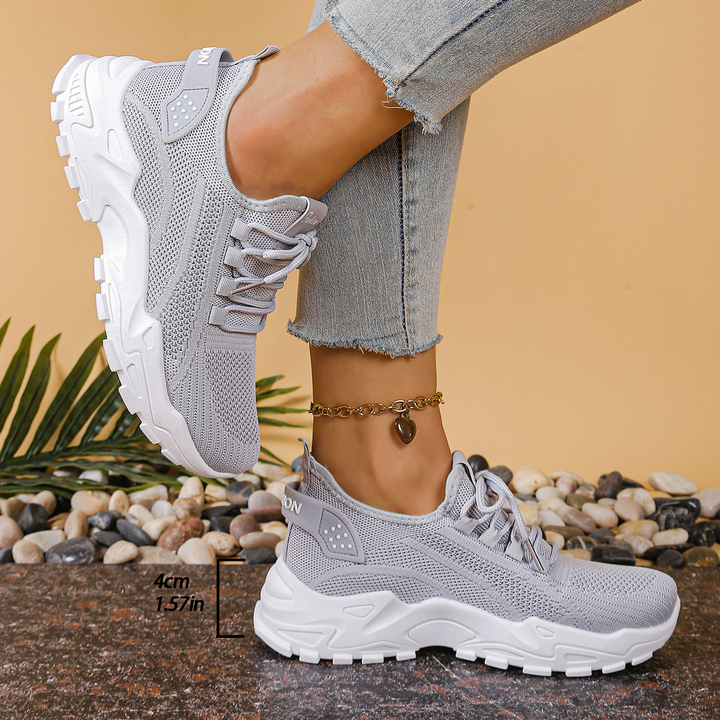 Luna | Damen Sneaker mit dicker Sohle, Lace-up