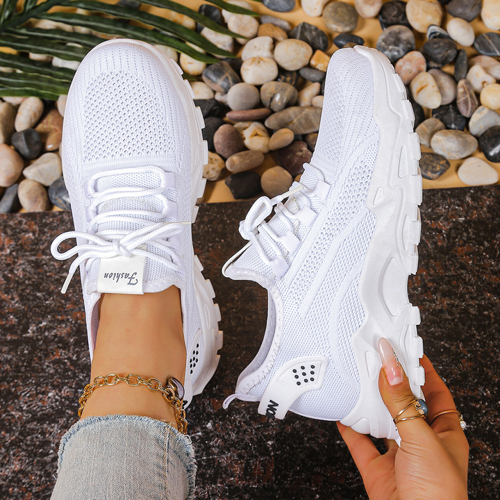 Luna | Damen Sneaker mit dicker Sohle, Lace-up