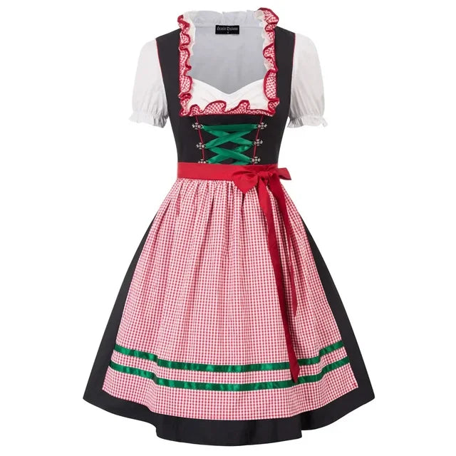 Lieselotte | Damen Dirndl Oktoberfest Kleid mit Schürze - Grey - Image 8