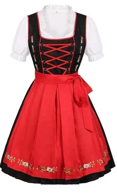 Lieselotte | Damen Dirndl Oktoberfest Kleid mit Schürze - Grey - Image 7