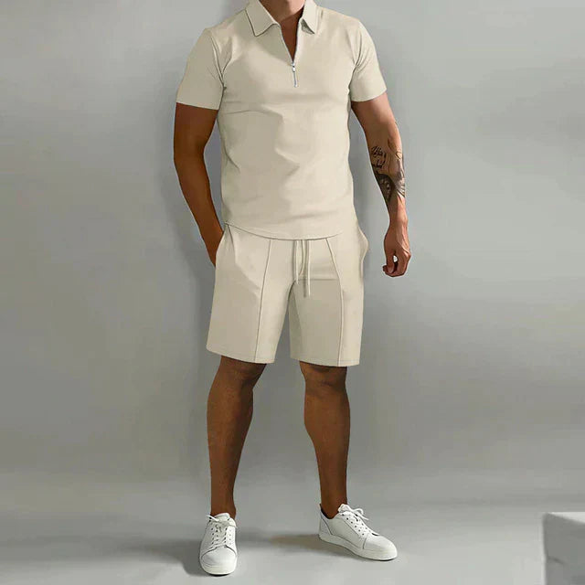 Magnus | Herren Polo Shorts Set Schwarz - Black - Image 6