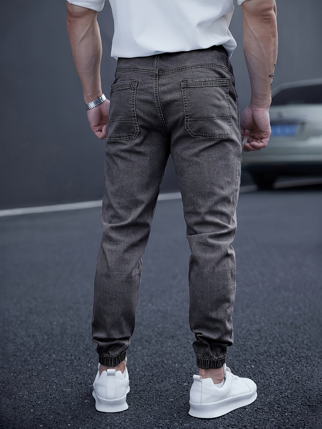 Albert | Herren Denim Jogger Jeans Elastischer Bund Slim Fit