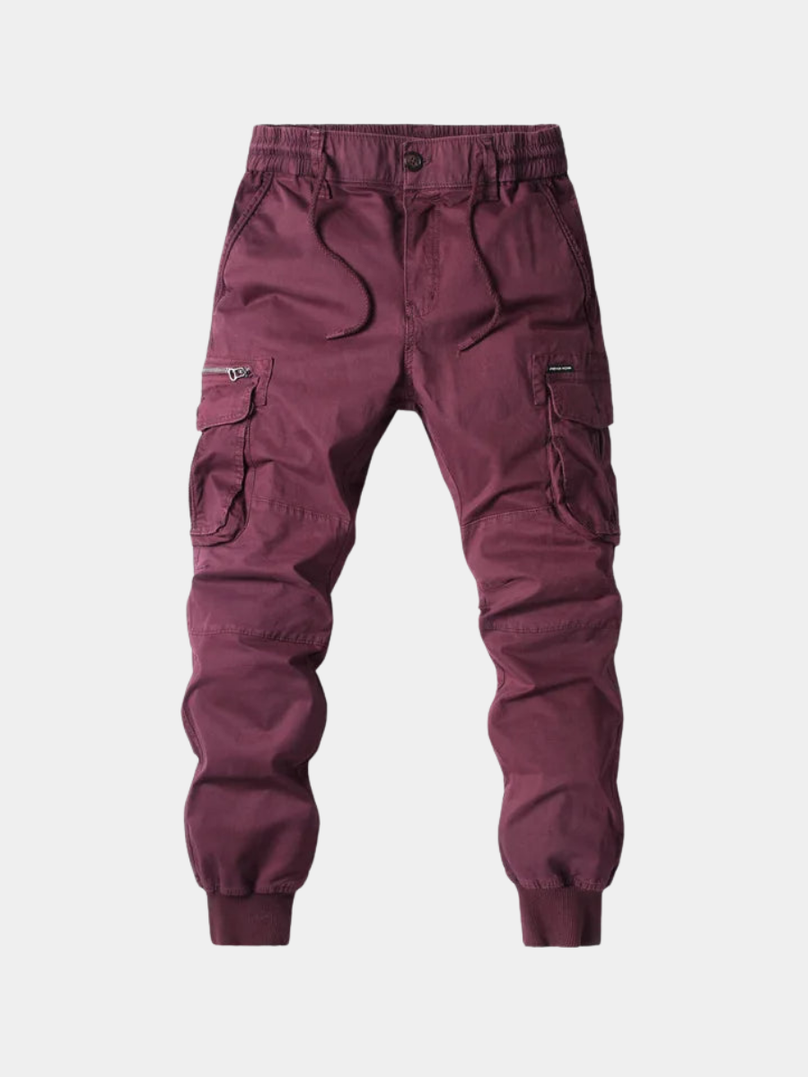 Niel | Herren Cargo Jogger Multi-Pocket Rippbündchen Anthrazit