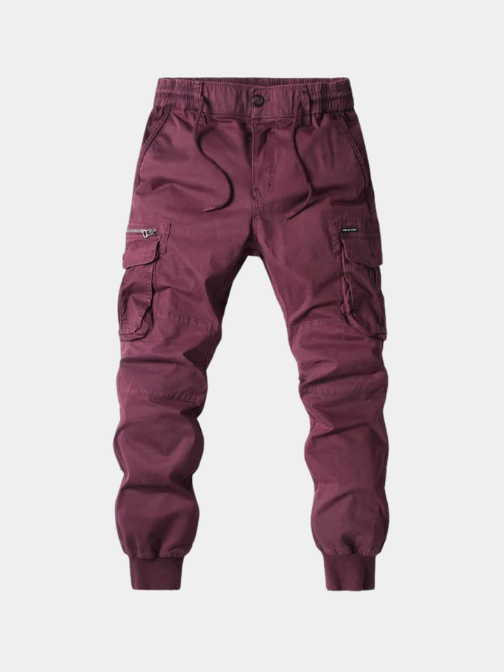 Niel | Herren Cargo Jogger Multi-Pocket Rippbündchen Anthrazit