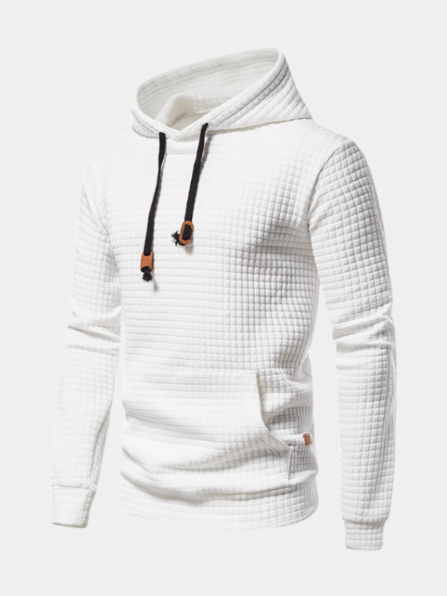 Tom | Herren Hoodie Waffle Kapuze Kängurutasche