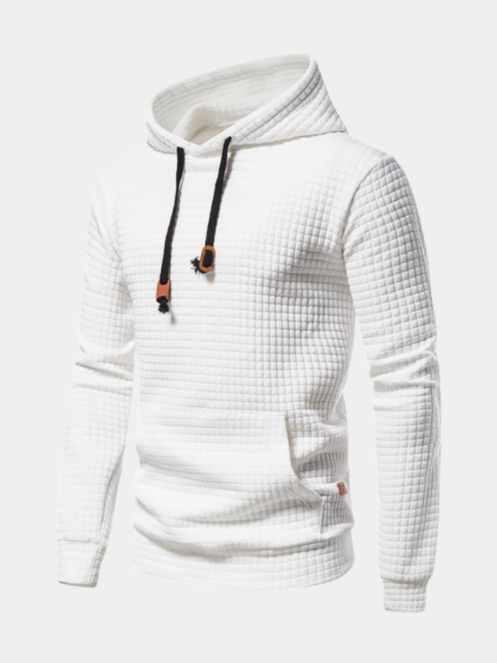 Tom | Herren Hoodie Waffle Kapuze Kängurutasche