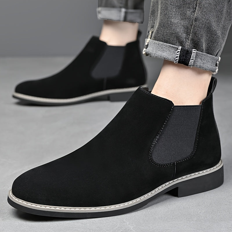 Alaric | Herren Chelsea Stiefelette Schlupfstiefel - Black - Image 2