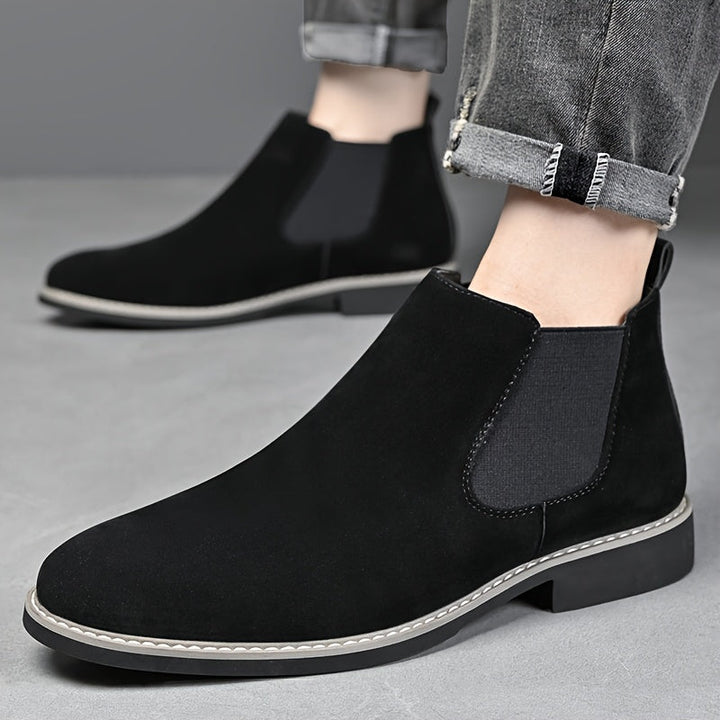 Alaric | Herren Chelsea Stiefelette Schlupfstiefel - Black - Image 2