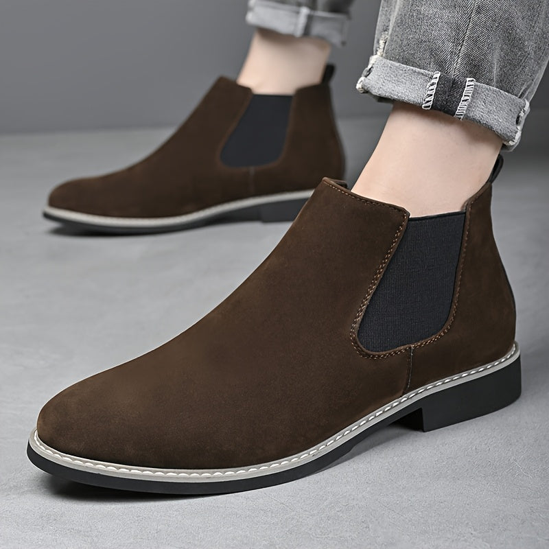 Alaric | Herren Chelsea Stiefelette Schlupfstiefel - Black - Image 4