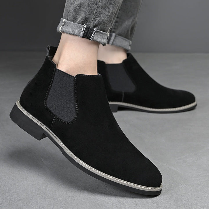 Alaric | Herren Chelsea Stiefelette Schlupfstiefel - Black - Image 5