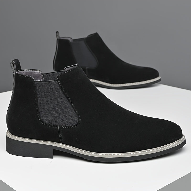 Alaric | Herren Chelsea Stiefelette Schlupfstiefel - Black - Image 8