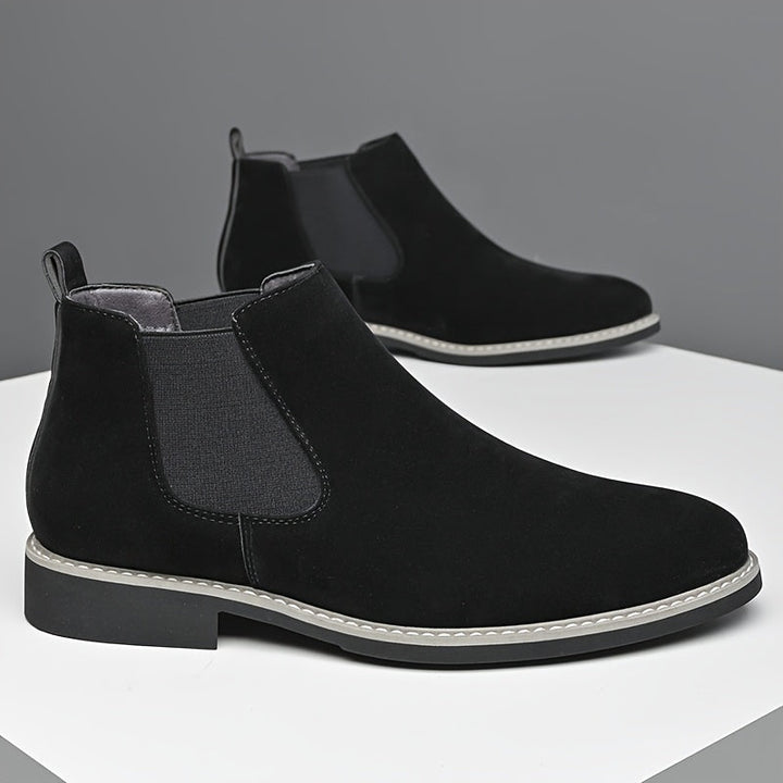 Alaric | Herren Chelsea Stiefelette Schlupfstiefel - Black - Image 8