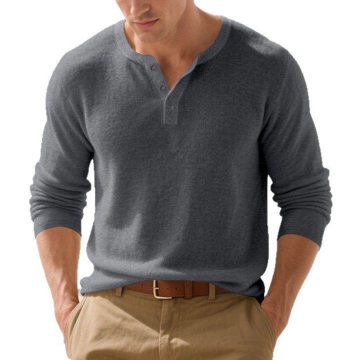 Alaric | Herren Langarm Henley Shirt mit Knopfleiste - Image 8