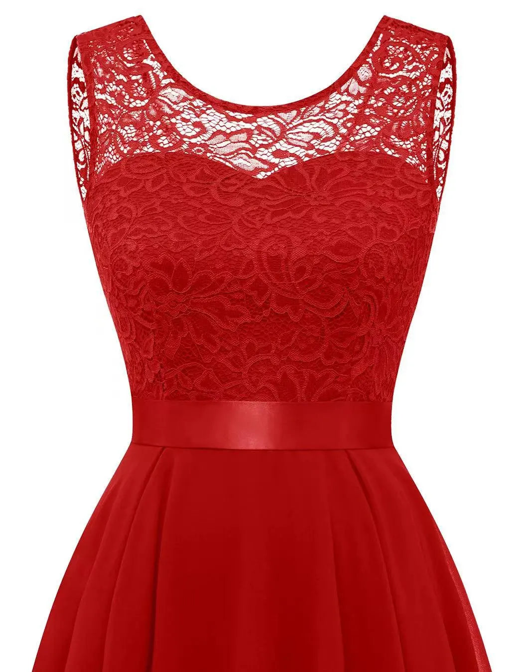 Aldona | Damen Vokuhila Kleid für Hochzeitsgäste - Burgundy - Image 12