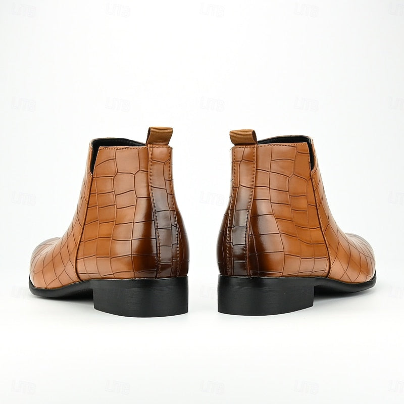 Aldric | Herren Chelsea Boots Stiefeletten Slip-On - Burgundy - Image 10