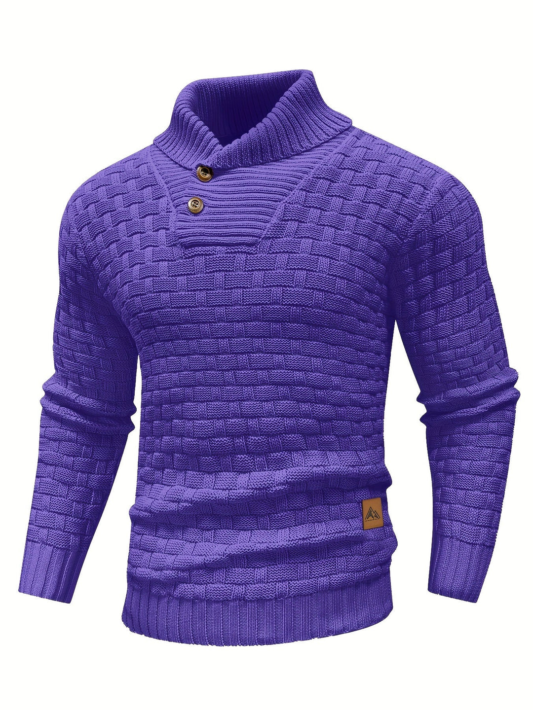 Aldric | Herren Strickpullover mit Schalkragen - Brown - Image 10
