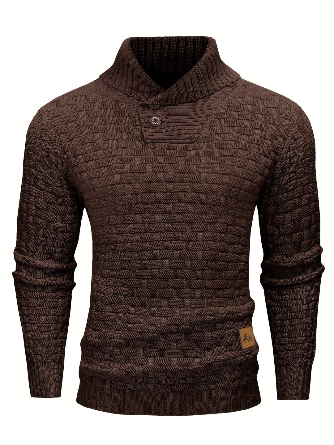 Aldric | Herren Strickpullover mit Schalkragen - Brown - Image 11