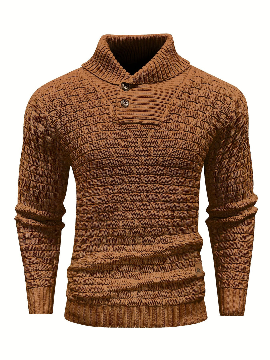 Aldric | Herren Strickpullover mit Schalkragen - Brown - Image 15