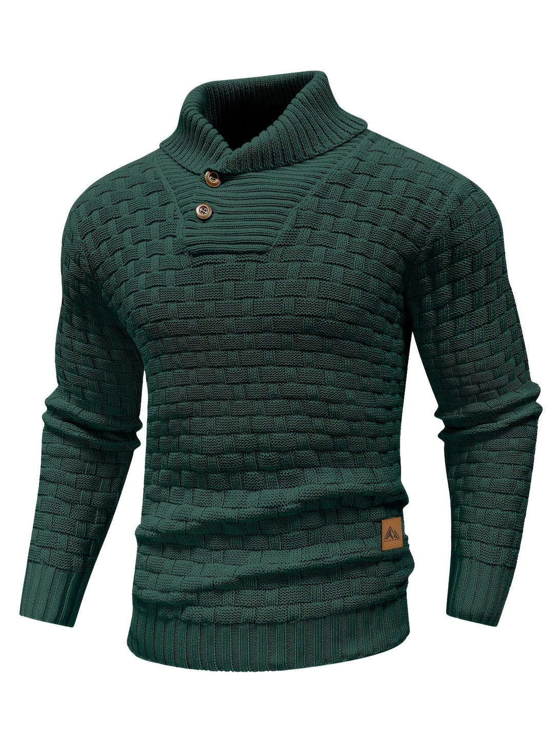 Aldric | Herren Strickpullover mit Schalkragen - Brown - Image 3