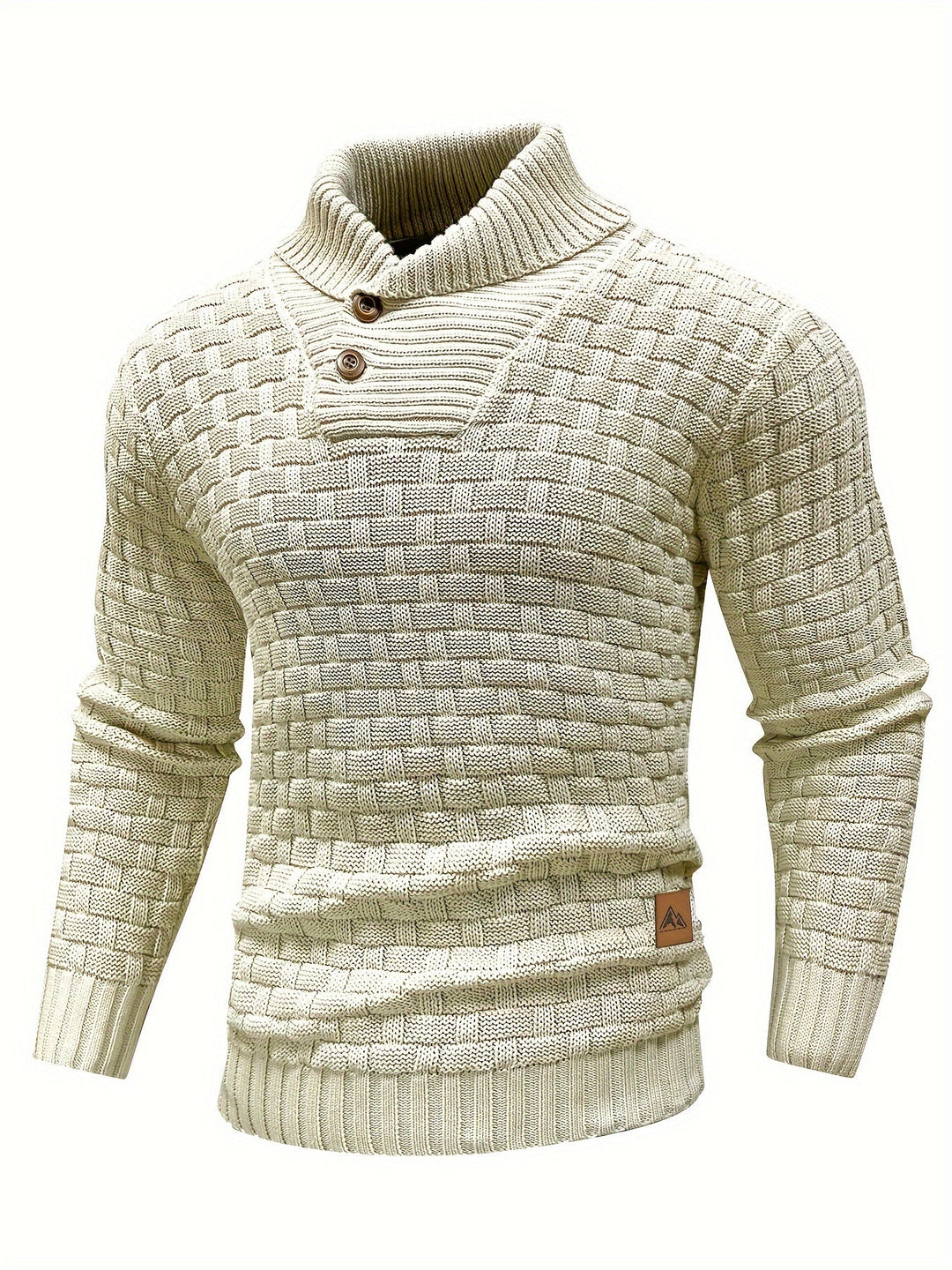 Aldric | Herren Strickpullover mit Schalkragen - Brown - Image 4