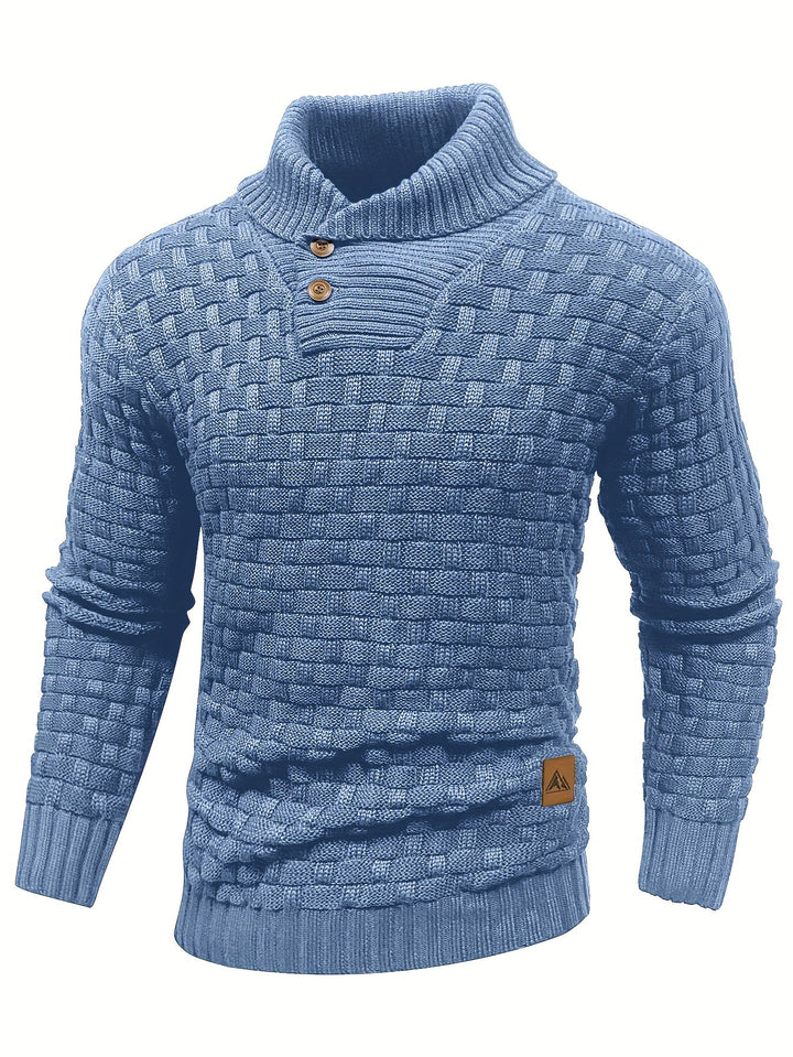 Aldric | Herren Strickpullover mit Schalkragen - Brown - Image 5